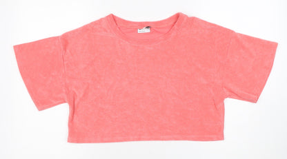Womens UK Size 12 ASOS DESIGN Pink Cropped T-Shirt