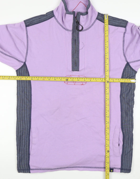 Mens UK Size M Joe Browns Purple 1/2 Zip Sweatshirt