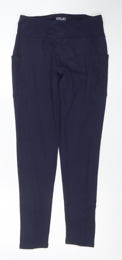 Womens UK Size M Love My Fashions Slim Fit Leggings Blue Leggings