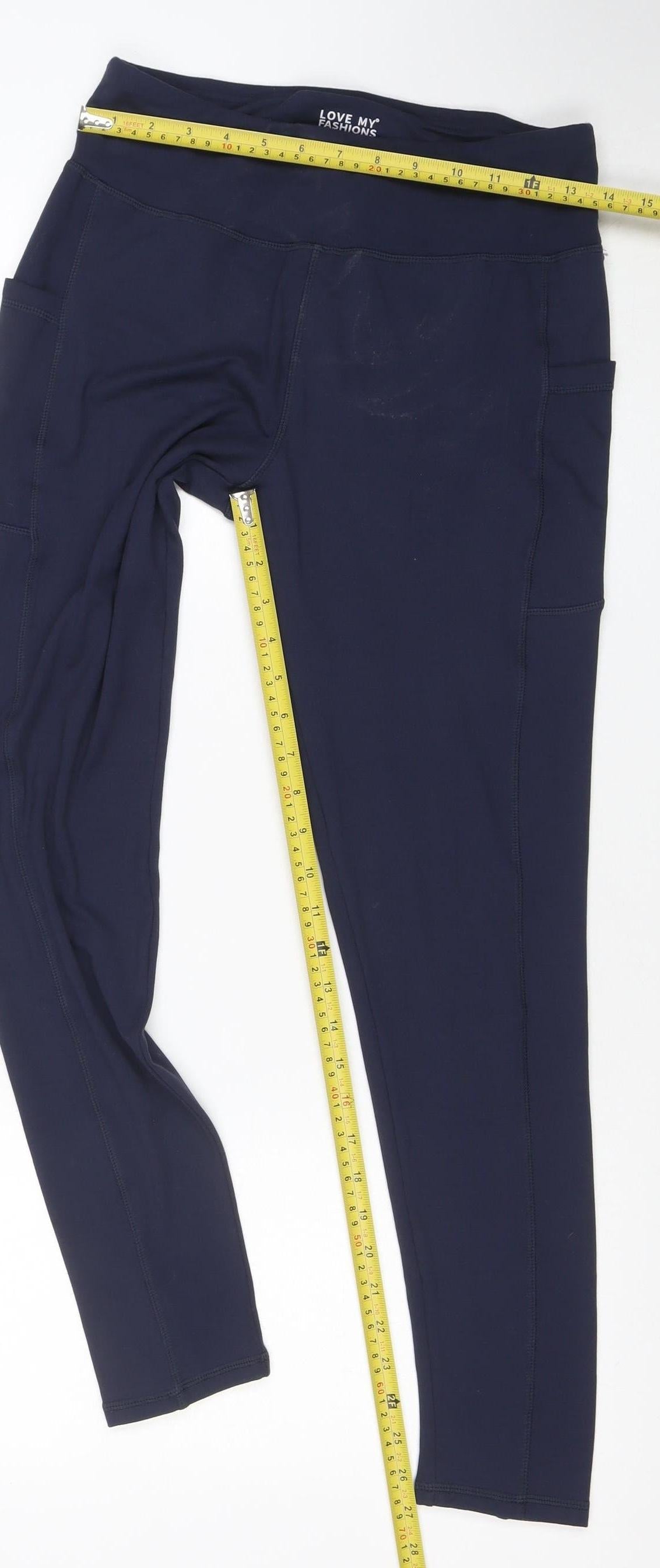 Womens UK Size M Love My Fashions Slim Fit Leggings Blue Leggings