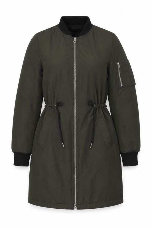 Womens UK Size 6 H&M Green Bomber Jacket