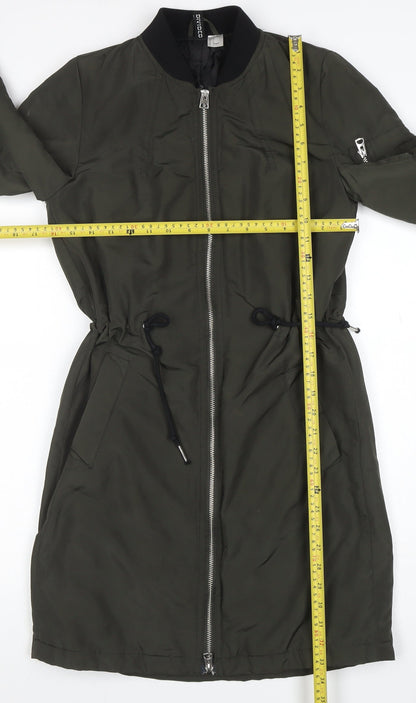 Womens UK Size 6 H&M Green Bomber Jacket