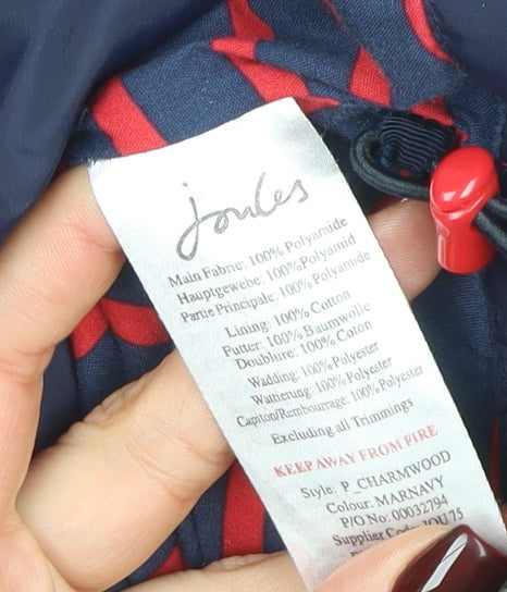 Joules Womens Navy Hooded Puffer Waistcoat Gilet XS UK 8