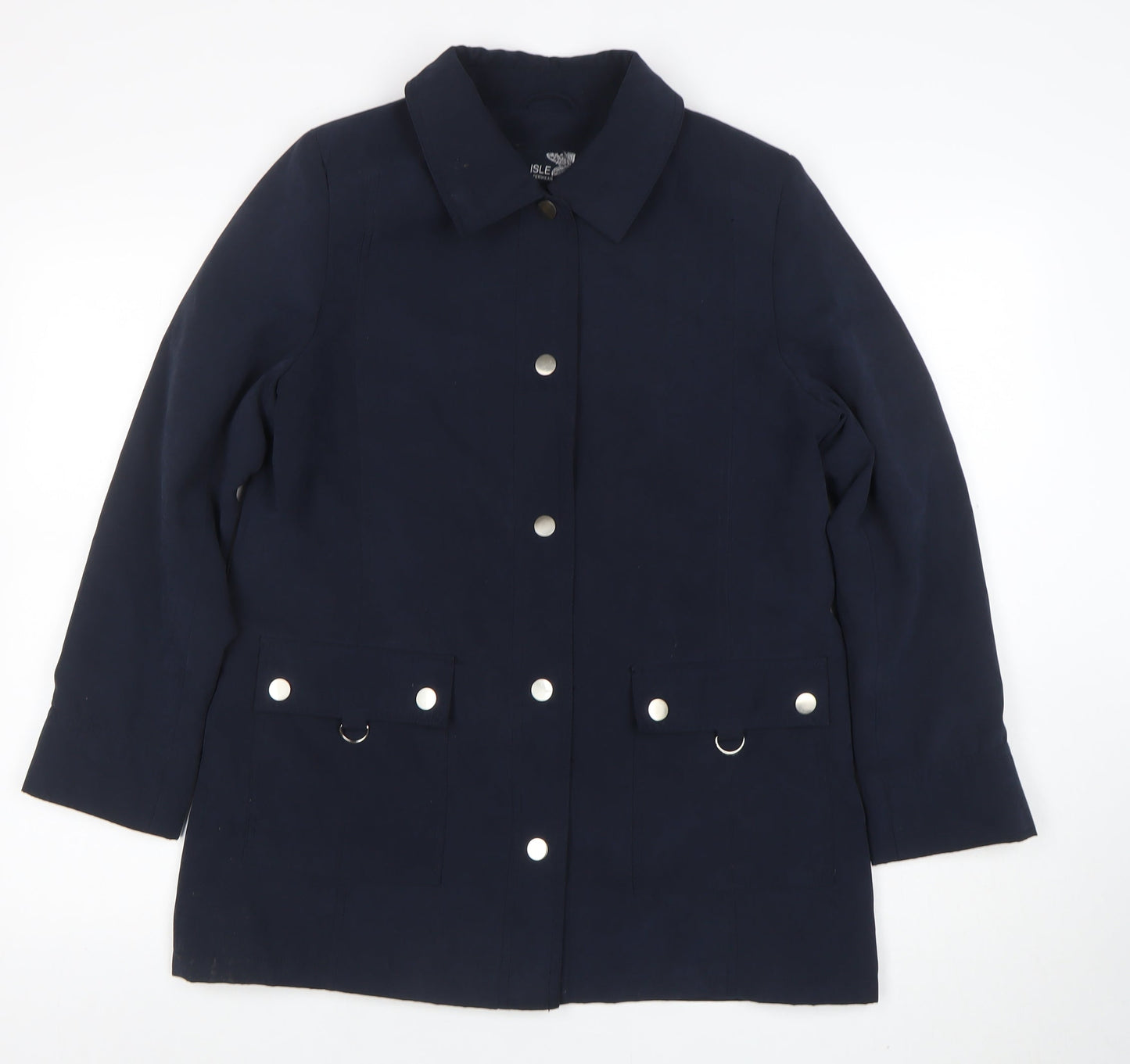 Womens UK Size 10 ISLE Blue Basic Jacket