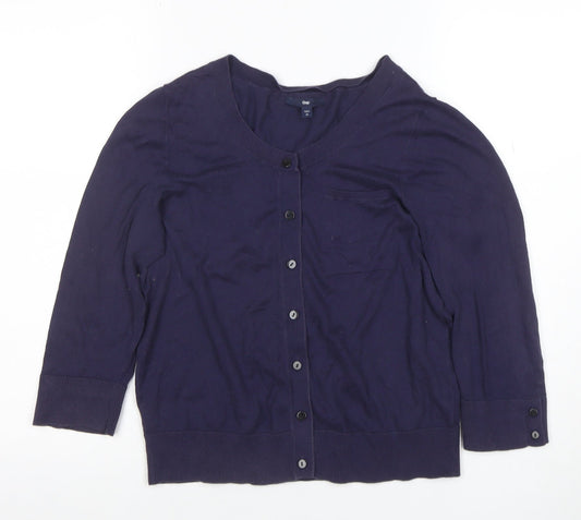 Womens UK Size M Gap Blue Cardigan Jumper