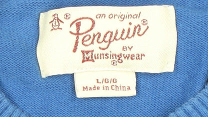 Mens UK Size L Original Penguin Blue Pullover Jumper
