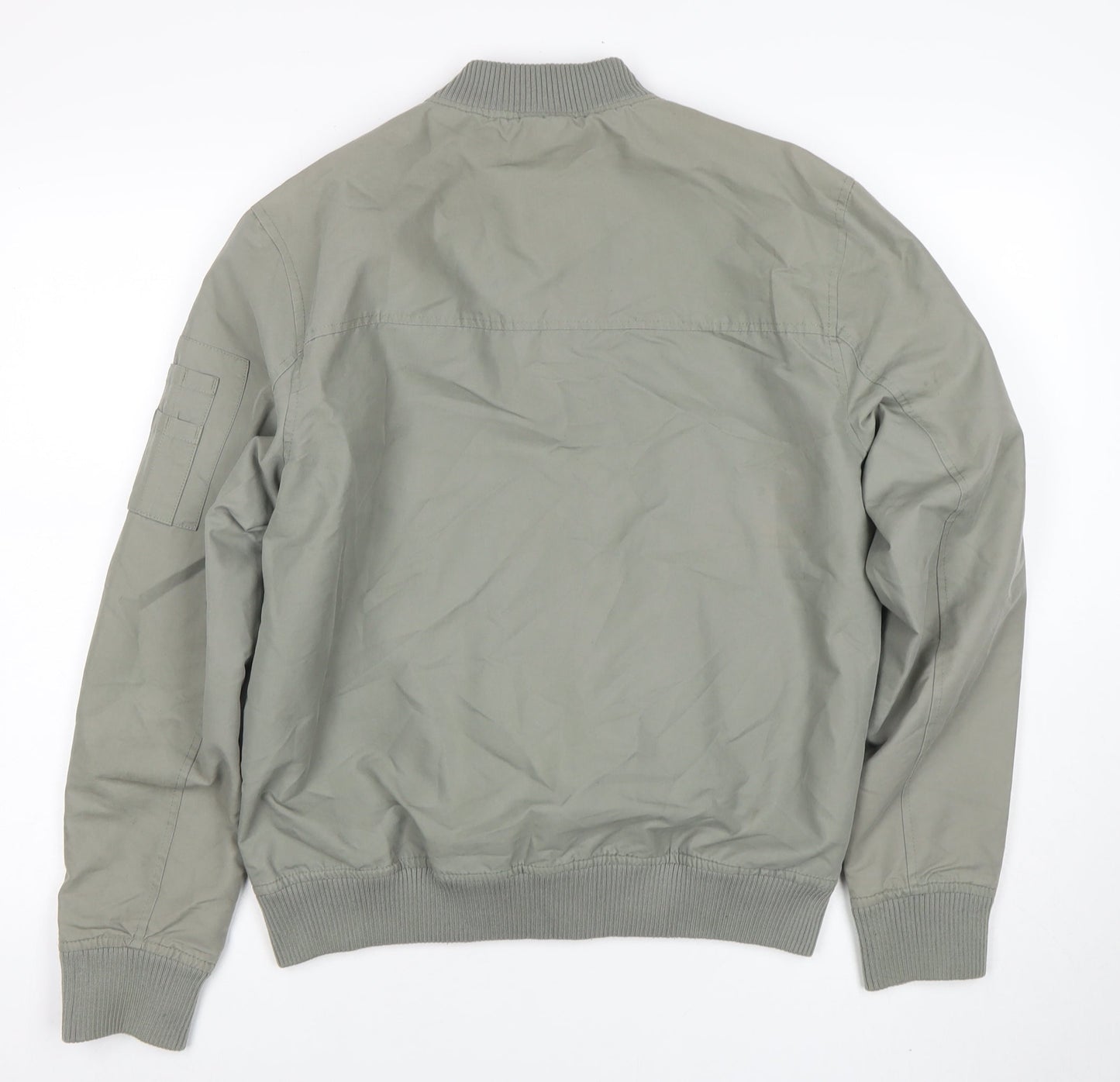 Mens UK Size M River Island Grey Bomber Jacket