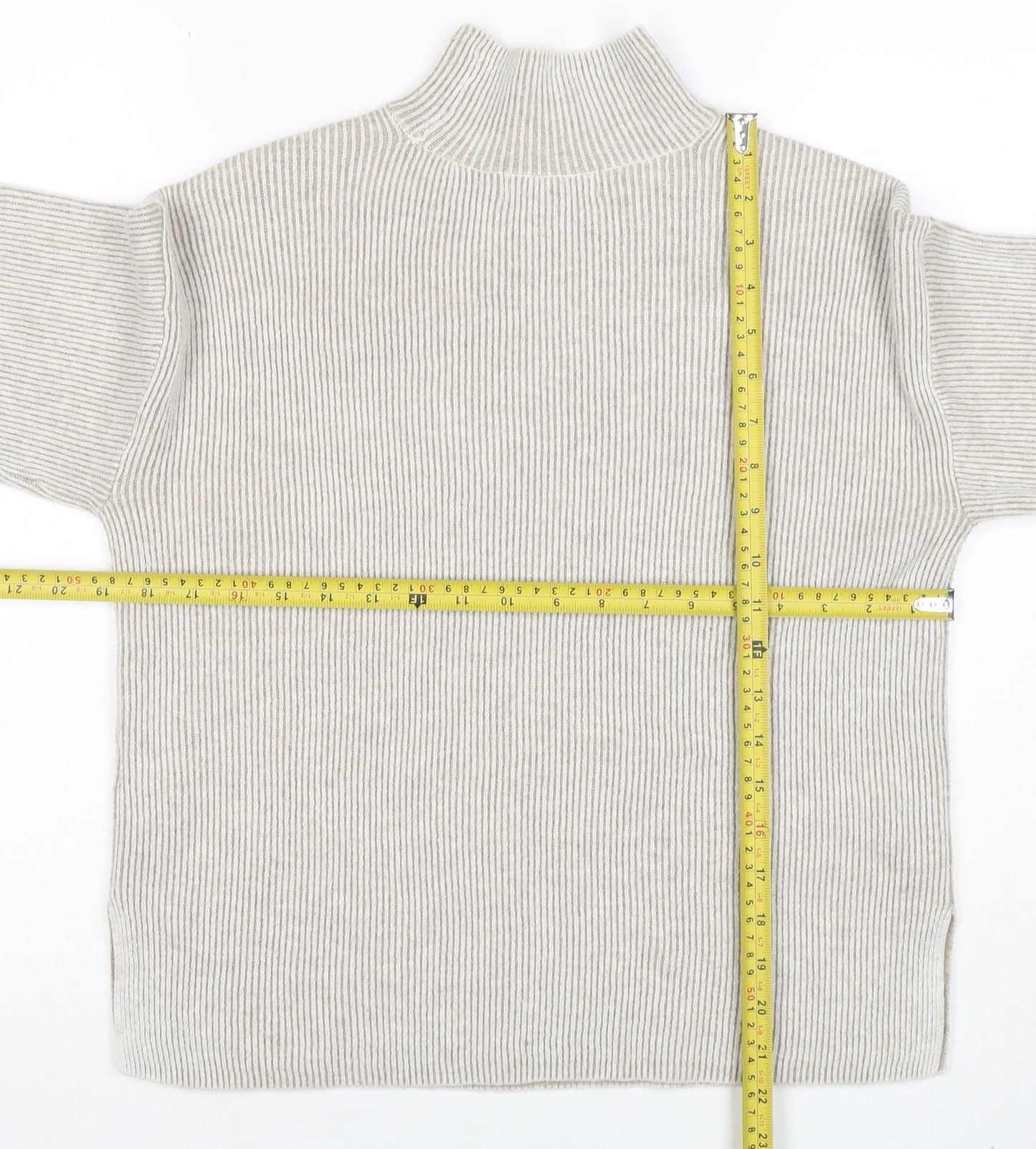 Womens UK Size XS Marks and Spencer Beige Pullover Jumper