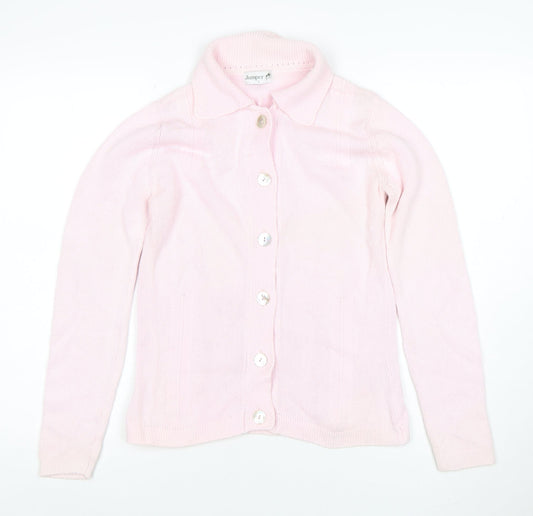 Womens UK Size S Jumper Pink Cardigan Jumper