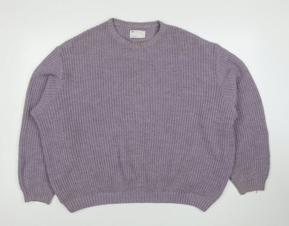 Mens UK Size L ASOS DESIGN Purple Pullover Jumper