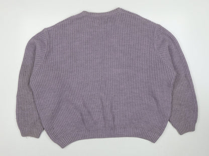 Mens UK Size L ASOS DESIGN Purple Pullover Jumper