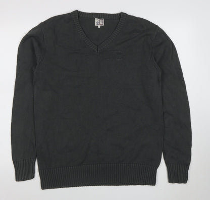 Mens UK Size L Firetrap Grey Pullover Jumper