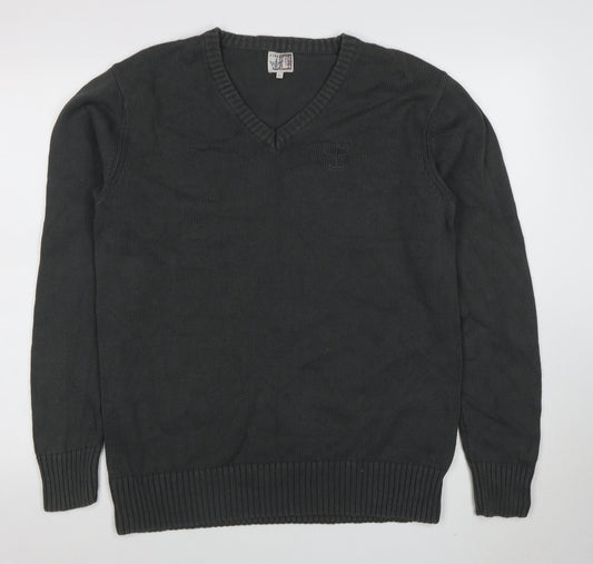 Mens UK Size L Firetrap Grey Pullover Jumper