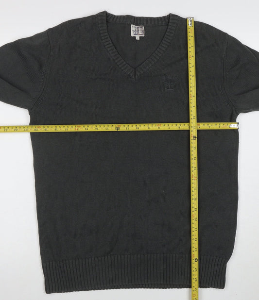 Mens UK Size L Firetrap Grey Pullover Jumper