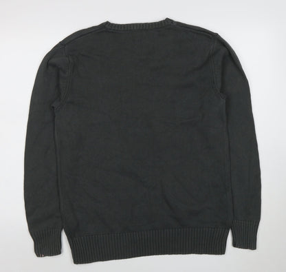 Mens UK Size L Firetrap Grey Pullover Jumper