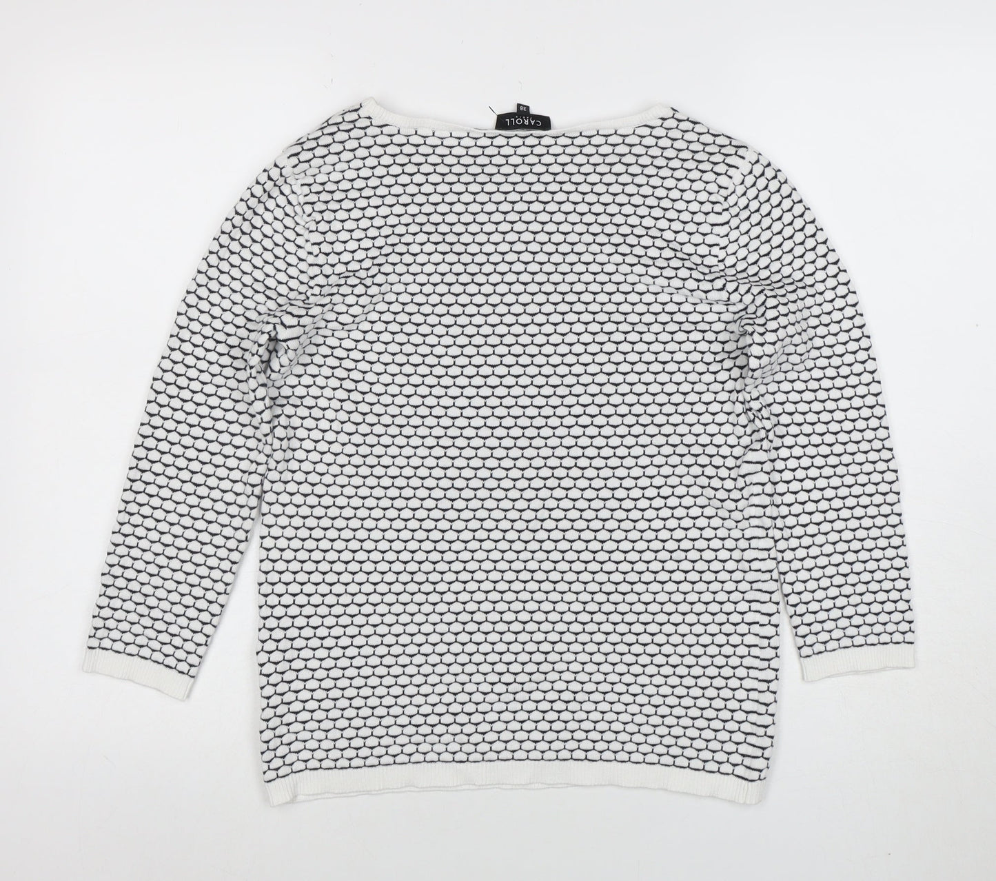 Womens UK Size 10 Caroll White Pullover Jumper