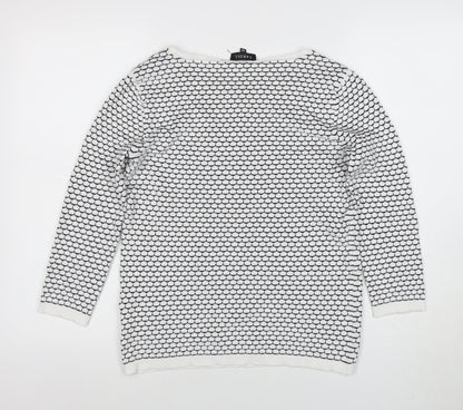 Womens UK Size 10 Caroll White Pullover Jumper