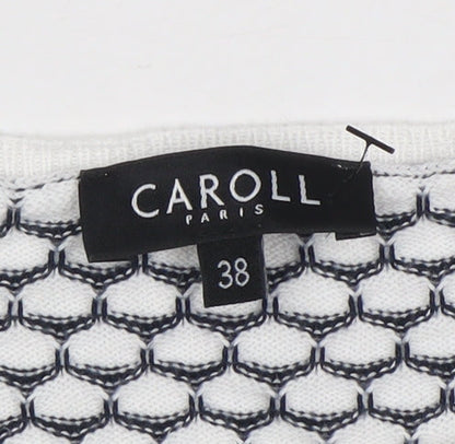 Womens UK Size 10 Caroll White Pullover Jumper