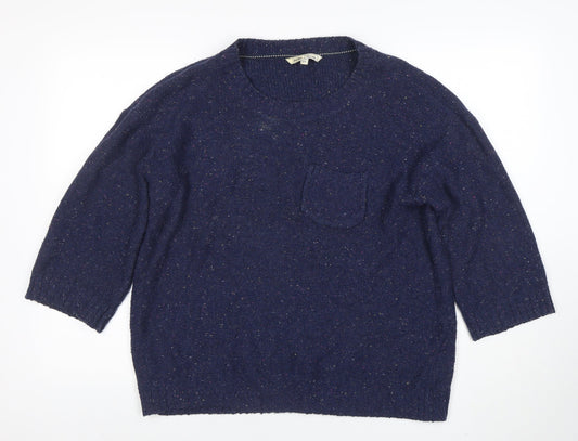 Womens UK Size 16 Fat Face Blue Pullover Jumper