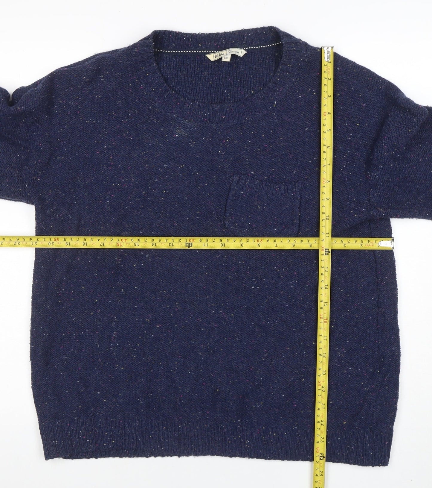 Womens UK Size 16 Fat Face Blue Pullover Jumper