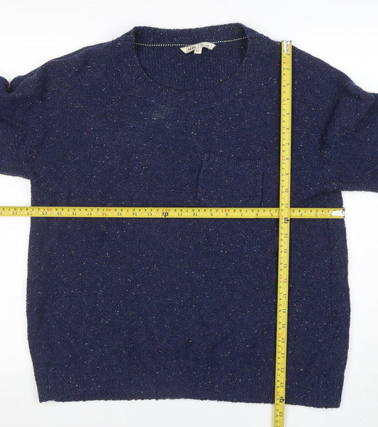 Womens UK Size 16 Fat Face Blue Pullover Jumper