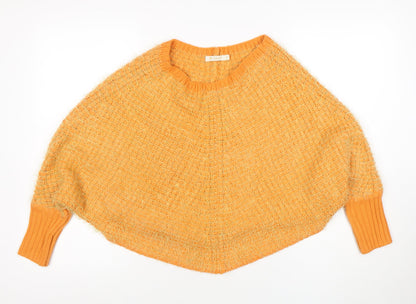 Womens UK Size S Fexata Orange Cape Jumper
