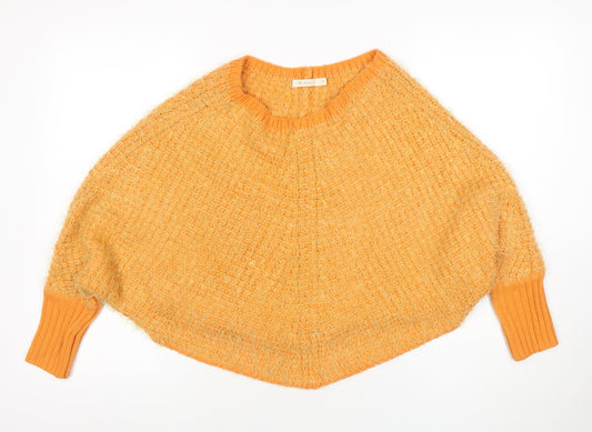 Womens UK Size S Fexata Orange Cape Jumper