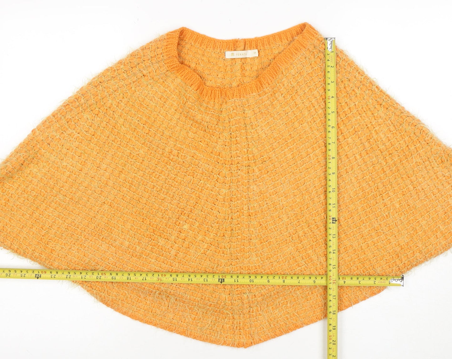 Womens UK Size S Fexata Orange Cape Jumper