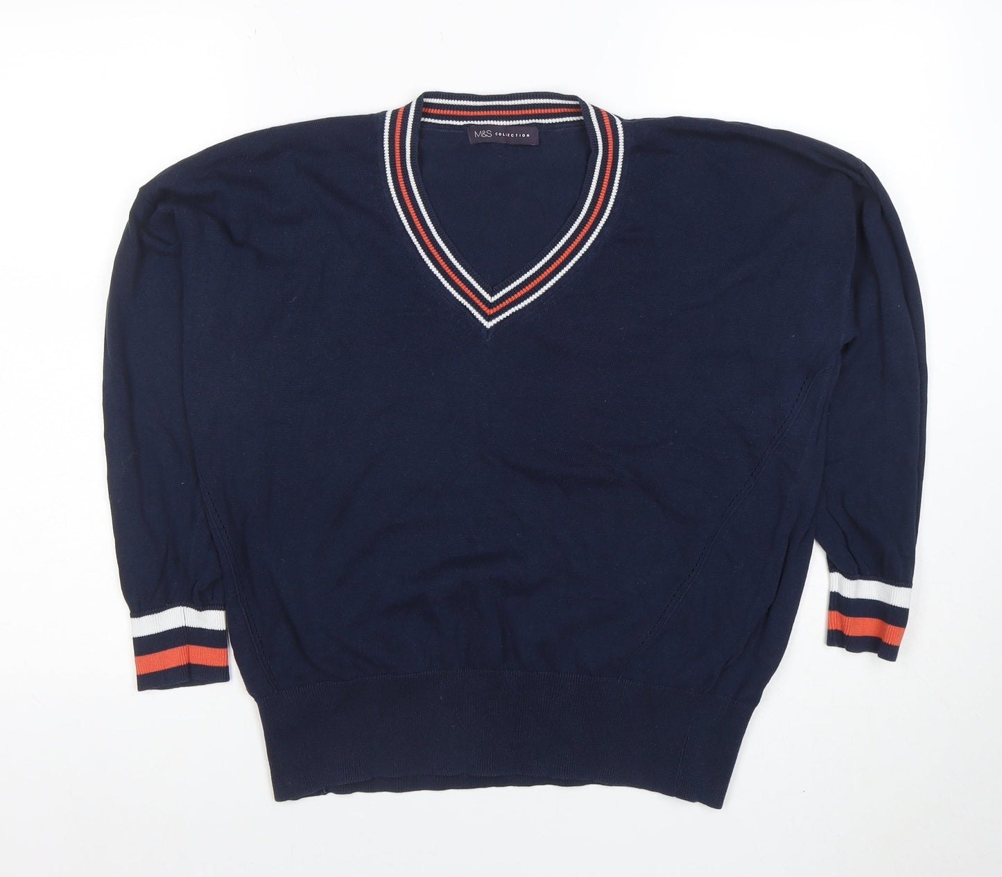 Womens UK Size M Marks and Spencer Blue Pullover Jumper