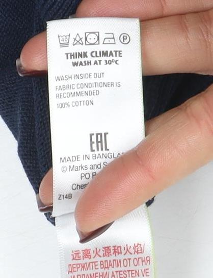 Womens UK Size M Marks and Spencer Blue Pullover Jumper