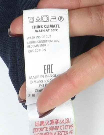 Womens UK Size M Marks and Spencer Blue Pullover Jumper