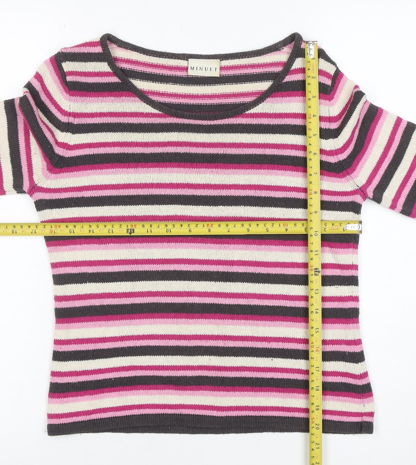 Womens UK Size 10 Minuet Multicoloured Pullover Jumper