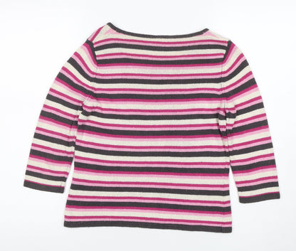 Womens UK Size 10 Minuet Multicoloured Pullover Jumper