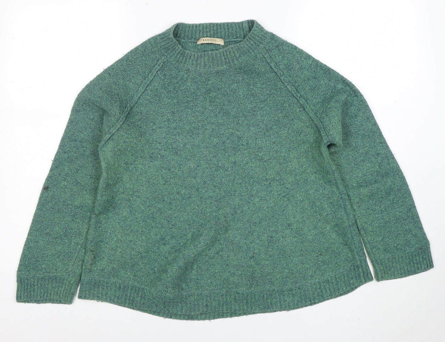 Womens UK Size S Ragdoll Los Angeles Green Pullover Jumper