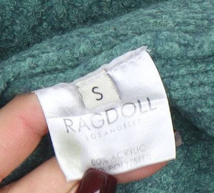 Womens UK Size S Ragdoll Los Angeles Green Pullover Jumper