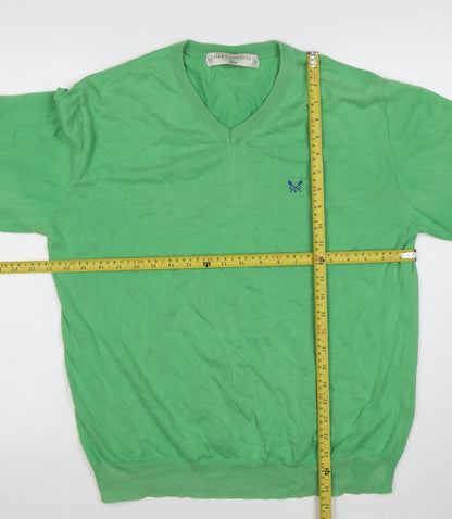 Mens UK Size M Crew Clothing Co. Green Pullover Jumper