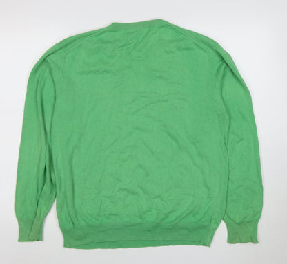 Mens UK Size M Crew Clothing Co. Green Pullover Jumper