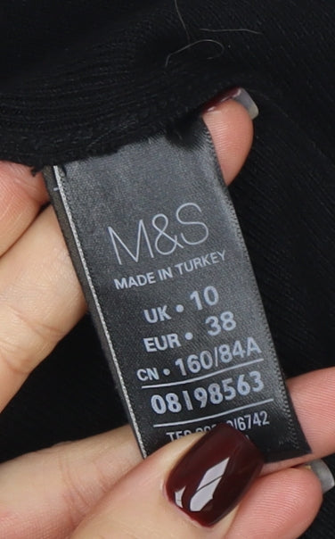 Womens UK Size 10 Marks and Spencer Black Cardigan Jumper