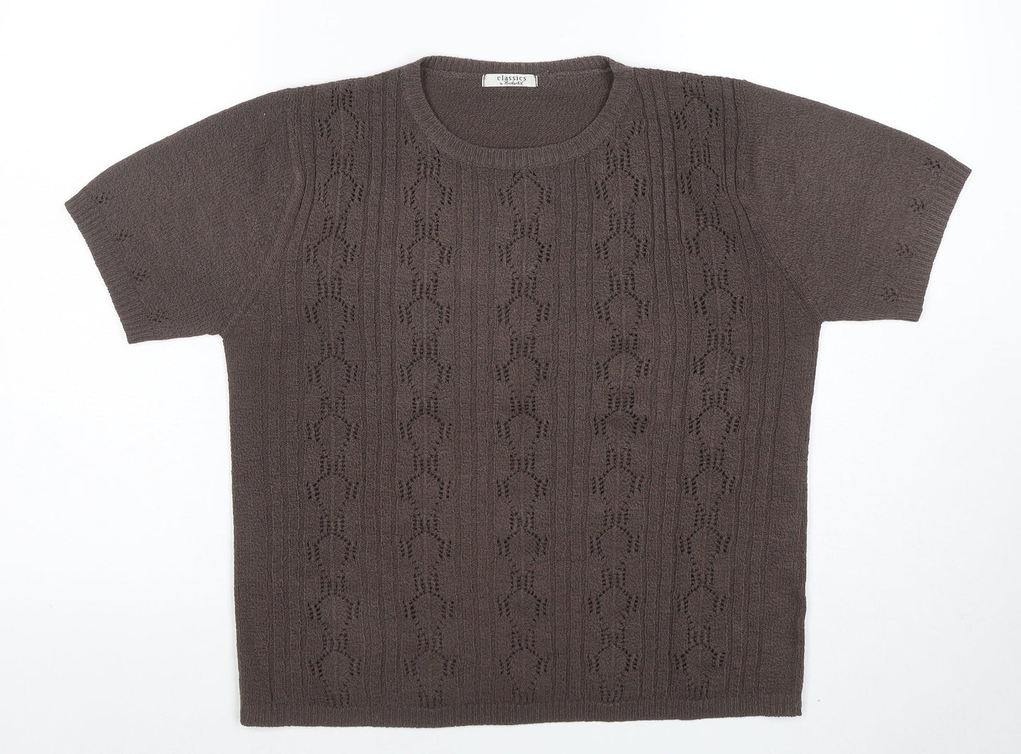 Womens UK Size M Berkertex Brown Pullover Jumper