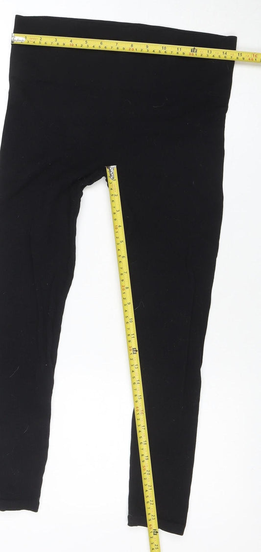 Womens UK Size XL Stradivarius Slim Fit Leggings Black Leggings