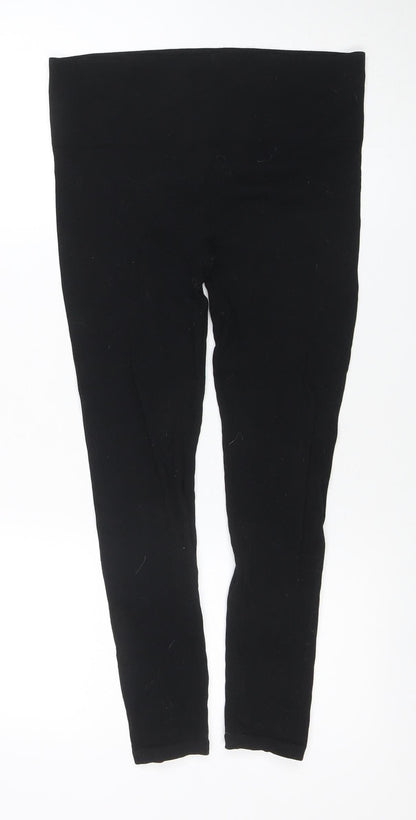 Womens UK Size XL Stradivarius Slim Fit Leggings Black Leggings