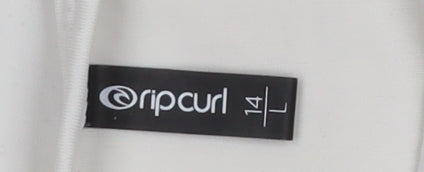 Womens UK Size 14 RIP CURL White Basic T-Shirt