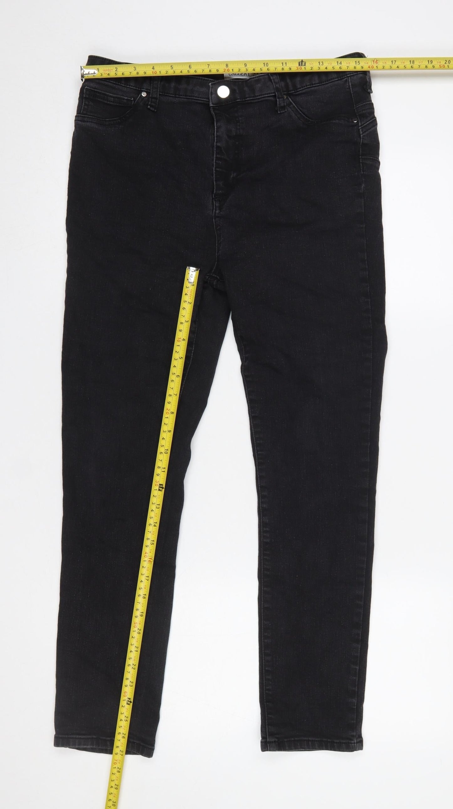 Womens UK Size 16 Gallery Slim Fit Skinny Black Jeans