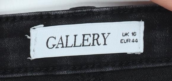 Womens UK Size 16 Gallery Slim Fit Skinny Black Jeans