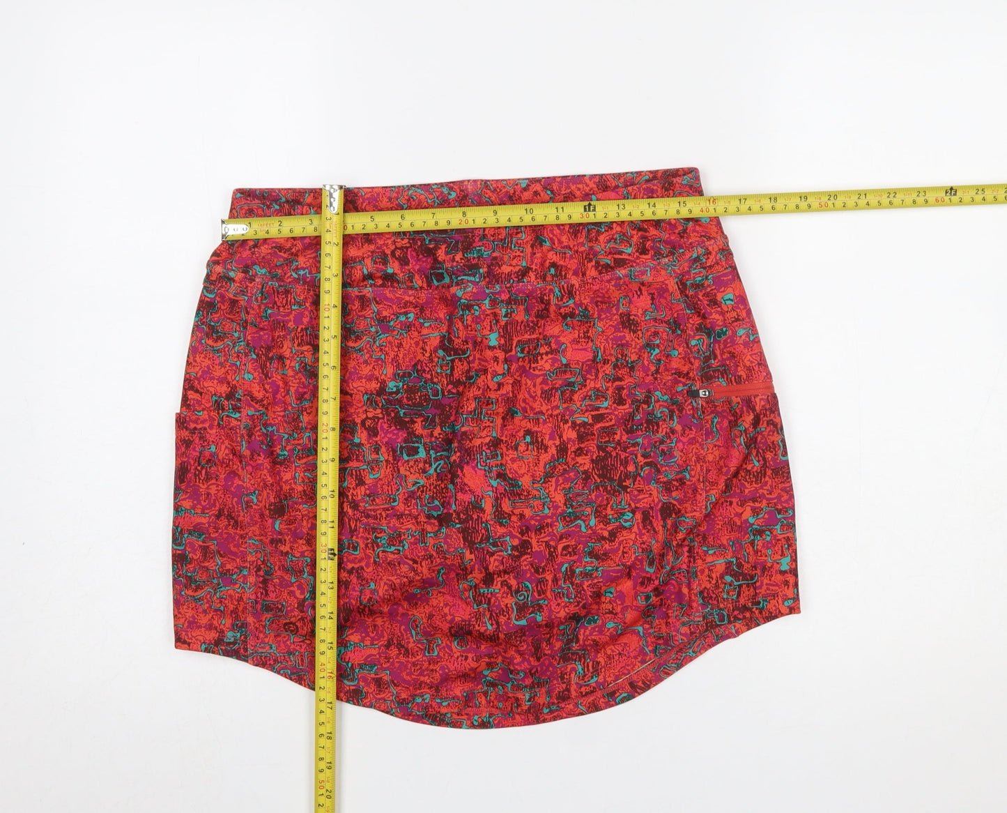 Royal Robbins Womens Red Multicoloured Athletic Skort M Polyester Stretch