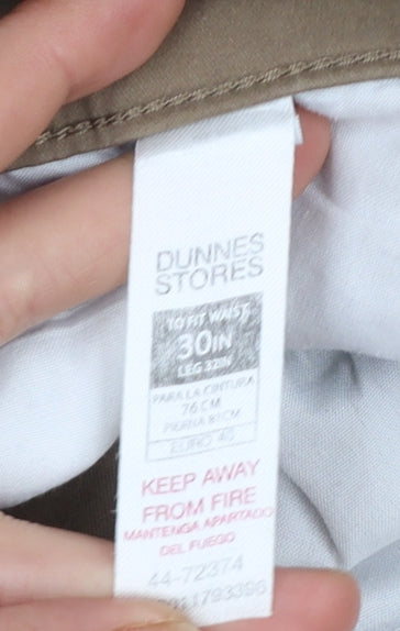 Mens UK Size 30 in Dunnes Stores Regular Fit Chino Beige Trousers