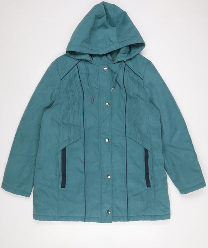 Womens UK Size XL Anna Rose Blue Parka Coat