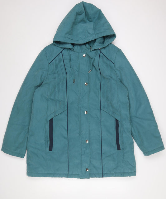 Womens UK Size XL Anna Rose Blue Parka Coat