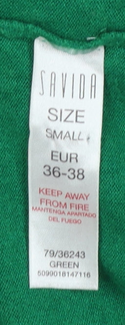 Womens UK Size S Savida Green Pullover Jumper