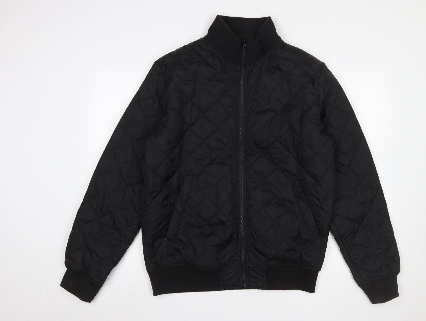 Mens UK Size L French Connection Black Quilted Coat